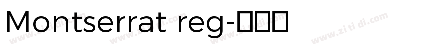 Montserrat reg字体转换